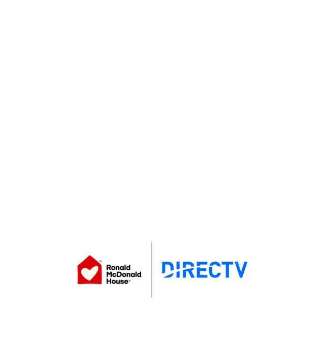 Ronald McDonald House logo and DIRECTV logo side by side.